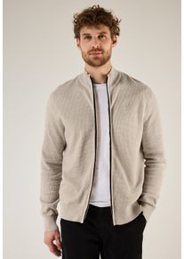 Street One MEN Herren Strickjacke, beige, casual, Gr. XXXL, unifarben, Web, 100% Baumwolle, Strickjacken, Feinstrick