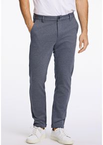 LINDBERGH Herren Stoffhose, blau, casual, Gr. XXL, meliert, Stoff, Obermaterial: 75% Polyester, 22% Viskose, 3% Elasthan. Futter: 65% Polyester, 35%