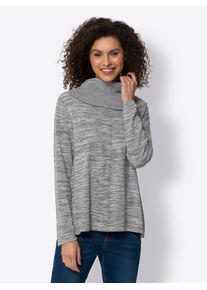 Heine Damen Rollkragenpullover "Rollkragen-Pullover", grau, Gr. 42, unifarben, 55% Baumwolle, 45% Viskose, Pullover