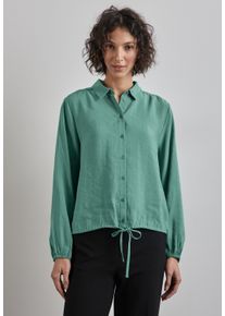Street One Damen Langarmbluse, grün, casual, Gr. 34, unifarben, Stoff, 84% Modal, 16% Polyester, Blusen, mit Materialmix