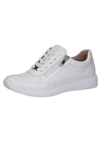 Caprice Damen Sneaker, Gr. 38, weiß, Nappaleder, sportlich, Schuhe, Freizeitschuh, Schnürschuh, Halbschuh in bequemer Weite