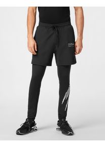 Plein Sport Herren Jogginghose "Jogginghose", schwarz, Gr. L, Obermaterial: 89% Polyamid, 11% Elasthan; Futter: 83% Polyester, 17% Elasthan, Hosen