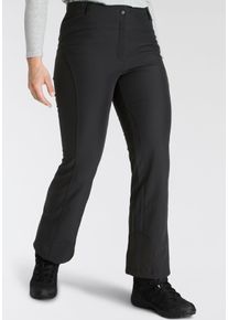 Maier Sports Damen Skihose "aus Softshell", schwarz, sportlich, Gr. 52, Softshell, Obermaterial: 92% Polyester, 8% Elasthan, Hosen, Wasserabweisend &