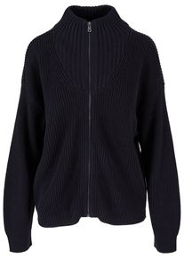 Urban Classics Damen Strickjacke "Urban Classics Damen Ladies Knitted Zip Cardigan", schwarz, Gr. 5XL, unifarben, 50% Baumwolle, 50% Polyacryl,
