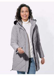 Casual Looks Damen Steppjacke, grau, Gr. 19, unifarben, 100% Polyester, Fellimitat:100% Polyester, Wattierung:100% Polyester, Jacken