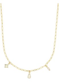 Amor Damen Kette mit Anhänger "2039275, 2039280", Silber 925 (Sterlingsilber), L: 45cm, grau, Silber 925 (Sterlingsilber), Halsketten, mit Zirkonia