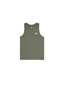 Herren Muscleshirt "Alpha Industries Men - Tanks Small Logo Tank", grün, Gr. S, Alpha Industries, Obermaterial: 100% Baumwolle, Shirts