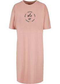 Merchcode Damen Shirtkleid "Merchcode Damen", rosa, klassisch, Gr. L, 100% Baumwolle, Kleider
