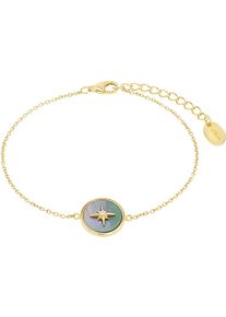 s.Oliver Damen Armband "Stern, 2038960", Silber 925 (Sterlingsilber), grün, Silber 925 (Sterlingsilber), Armbänder, mit Zirkonia (synth.) - mit