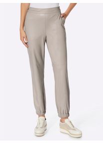Heine Damen Webhose, beige, Gr. 40, unifarben, 100% Polyester, Hosen