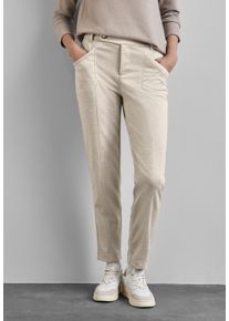 Street One Damen Stoffhose, weiß, casual, Gr. 44, unifarben, Stoff, 76% Polyester, 16% Viskose, 5% Polyamid, 3% Elasthan, Hosen, High Waist