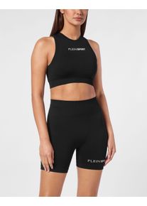 Plein Sport Damen Lauftop "Sport Top", schwarz, Gr. S, Obermaterial: 92% Nylon, 8% Spandex, Tops