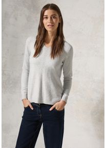 Cecil Damen Strickpullover, weiß, casual, Gr. XXL, unifarben, Web, 37% Baumwolle, 34% Polyacryl, 26% Polyester, 3% Elasthan, Pullover, mit