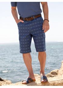 Catamaran Herren Bermudas, blau, Gr. 48, gemustert, kariert, 98% Baumwolle, 2% Elasthan, Hosen