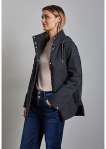 Street One Damen Kurzjacke, blau, casual, Gr. 40, unifarben, Web, Obermaterial: 69% Baumwolle, 31% Polyester; Futter: 100% Polyester, Jacken, mit