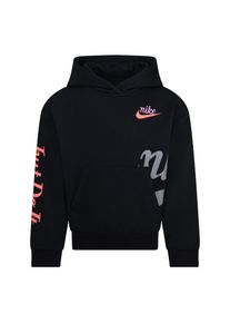 Nike Sportswear Kinder Kapuzensweatshirt, schwarz, sportlich, Gr. 98, bedruckt, Sweatware, Obermaterial: 60% Baumwolle, 40% Polyester, Sweatshirts