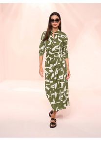 Heine Damen Druckkleid "Druck-Kleid", grün, Gr. 44, gemustert, mehrfarbig, bedruckt, 100% Viskose, Kleider