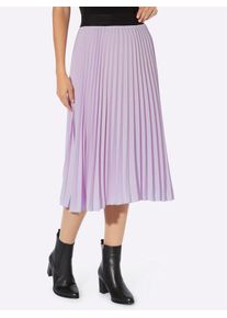 Heine Damen Plisseerock, lila, Gr. 44, unifarben, 100% Polyester, Röcke