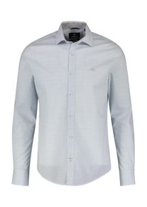Lerros Herren Langarmhemd "Lerros Langarmhemd mit Minimal-AOP", weiß, Gr. S, 97% Baumwolle, 3% Elasthan, Hemden