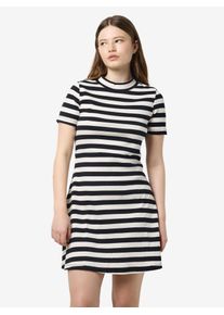 Noisy may Damen Minikleid "NMELINOR S/S SKATER DRESS JRS NOOS", beige, modisch, Gr. L, gestreift, Jersey, Obermaterial: 95% Baumwolle, 5% Elasthan,