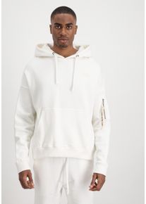 Herren Hoodie "Alpha Industries Men - Hoodies Organics OS Hoodie", weiß, Gr. S, Alpha Industries, Obermaterial: 100% Baumwolle, Sweatshirts