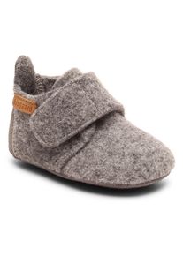 bisgaard Kinder Hausschuh "bisgaard Baby Wool", Gr. 26, grau, Wolle, klassisch, Schuhe, Wagenschuh, Babyschuh, Schlupfschuh mit Klettverschluss