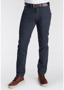 DELMAO Herren Chinohose, blau, casual, Gr. 30, unifarben, Obermaterial: 98% Baumwolle, 2% Elasthan, Hosen, mit Details