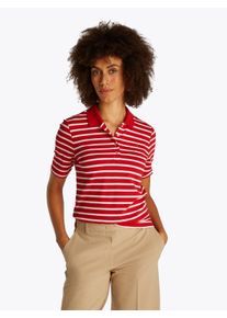 Tommy Hilfiger Damen Poloshirt "1985 Regular Fit Pique Premium Polo", rot, casual, Gr. XXXL, Piquu00e9, Obermaterial: 95% Baumwolle, 5% Elasthan,