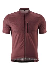 Gonso Herren Radtrikot "PRESEGNO", rot, Gr. L, 95% Polyester, 5% Elasthan, Trikots, Herren Radshirt kurzarm, atmungsaktives Fahrradtrikot mit