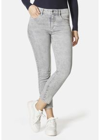 STOOKER WOMEN Damen 5-Pocket-Jeans "Florenz Acid Wash Slim Fit", grau, casual, Gr. 36, Denim/Jeans, 78% Baumwolle, 20% recycled Polyester, 2%