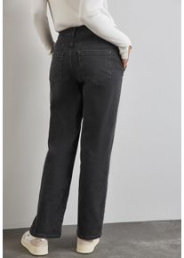 Street One Damen Gerade Jeans, schwarz, casual, Gr. 36, unifarben, Jeans, 93% Baumwolle, 5% Polyester, 2% Elasthan, Jeans, 4-Pocket Style