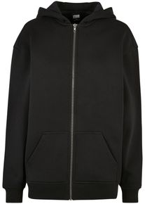 Urban Classics Damen Sweatjacke "Urban Classics Damen Ladies Oversized Zip Hoody", schwarz, Gr. M, unifarben, 65% Baumwolle, 35% Polyester,