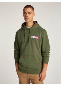 Tommy Jeans Herren Hoodie "TJM REG ENTRY GRAPHIC HOODIE EXT", grün, casual, Gr. L, unifarben, Sweatware, Obermaterial: 100% Baumwolle, Sweatshirts,