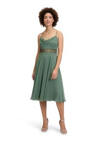 Vera Mont Damen Cocktailkleid "Vera Mont Cocktailkleid mit Wasserfallausschnitt", grün, festlich, Gr. 38, Chiffon, Obermaterial: 100% Polyester