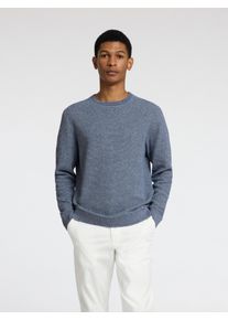 Selected Homme Herren Strickpullover "SLHROSS LS KNIT STRUCTURE CREW NECK NOOS", blau, modisch, Gr. M, unifarben, Strick, Obermaterial: 100%