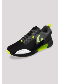 CAMP DAVID Herren Sneaker, Gr. 41, schwarz, Textil, Synthetik, Leder, Strukturmuster, casual, Schuhe, mit Wechselfußbett