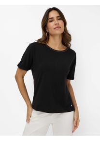 Brax Damen Kurzarmshirt "Style CAELEN", schwarz, Gr. 34, 47% Baumwolle, 47% Modal, 6% Elasthan, Shirts