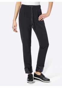 Heine Damen Jogger Pants, schwarz, Gr. 34, unifarben, 96% Polyamid, 4% Elasthan, Hosen