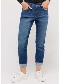 Angels Damen Mom-Jeans "DARLEEN CROP TU", blau, casual, Gr. 44, unifarben, Denim/Jeans, Obermaterial: 67% Baumwolle, 31% Polyester, 2% Elasthan,