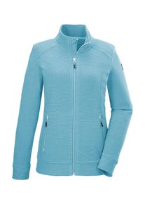 Killtec Damen Fleecejacke "KOS 100 WMN FLC JCKT", blau, sportlich, Gr. 36, Oberstoff: 100% Polyester, Jacken, Gestreifte Damen-Fleecejacke mit