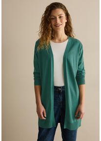 Cecil Damen Cardigan, grün, casual, Gr. XXL, unifarben, Web, 60% Baumwolle, 40% Viskose, Strickjacken, im soften Baumwoll-Mix