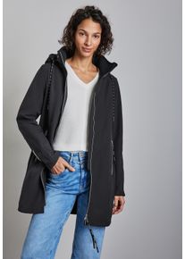 Street One Damen Kurzjacke, blau, casual, Gr. 34, unifarben, Stoff, Obermaterial: 100% Polyester; Futter: 100% Polyester, Jacken, wasserabweisend