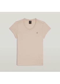 G-Star Raw G-STAR Damen V-Shirt "Eyben", beige, Gr. XL, unifarben, Jersey, Obermaterial: 100% Baumwolle, Shirts