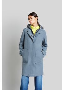 Bugatti Damen Kurzmantel, blau, casual, Gr. 42, unifarben, 100% Wolle, Mäntel, mit herausnehmbarem Westeneinsatz