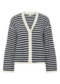 Y.A.S Damen Strickjacke "YASCIBYL LS KNIT CARDIGAN NOOS", beige, modisch, Gr. XXL, gestreift, Strick, Obermaterial: 60% Baumwolle, 40% Polyamid,