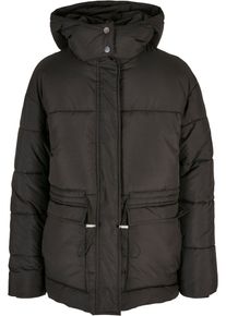 Urban Classics Damen Winterjacke "Urban Classics Damen Ladies Waisted Puffer Jacket", schwarz, casual, Gr. M, unifarben, 100% Polyamid, Jacken