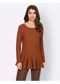 Heine Damen Rundhalspullover "Pullover", braun, Gr. 38, unifarben, 70% Viskose, 30% Polyamid, Pullover