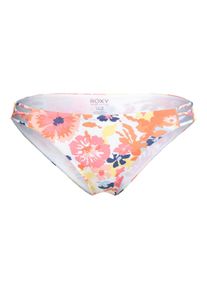 Roxy Damen Bikini-Hose "Printed Beach Classics", weiß, Gr. XS, 87% Nylon, 13% Elasthan, Badehosen