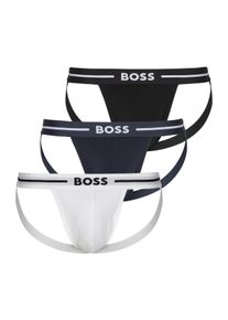 BOSS Herren Hüftslip "Jockstrap 3P Bold", Gr. XL, bunt, Single Jersey, Obermaterial: 95% Baumwolle, 5% Elasthan, unifarben, Unterhosen, mit BOSS