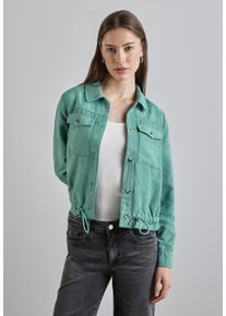 Street One Damen Kurzjacke, grün, casual, Gr. 46, unifarben, Stoff, 100% Polyester, Jacken, mit Brusttaschen